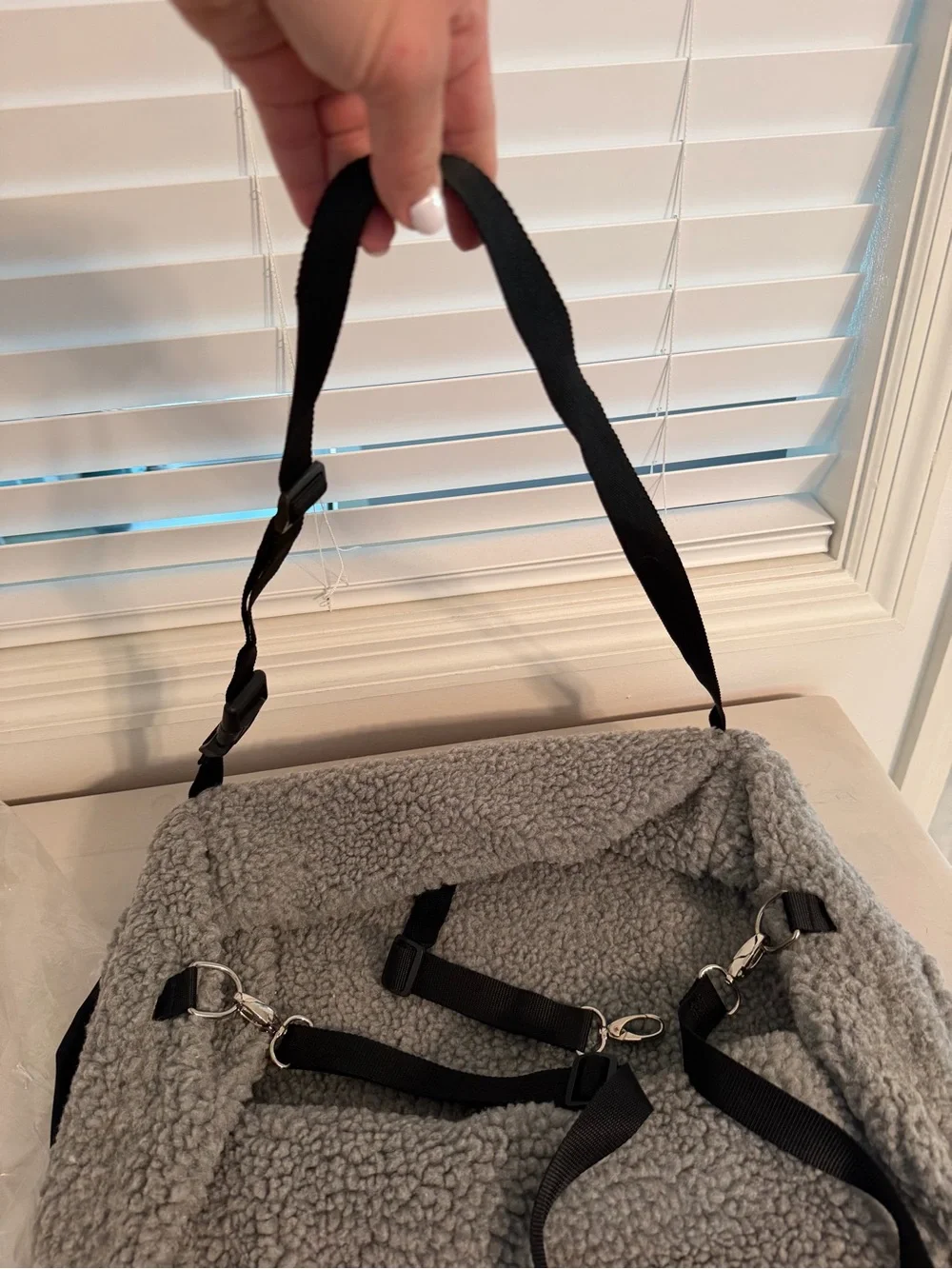 Dog Car Seats for Small Dogs, Upgrade Dog Booster Seat with Metal Frame folds